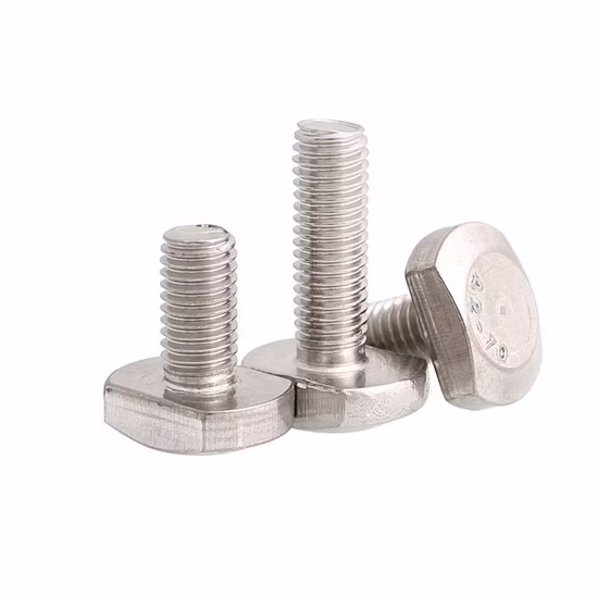 Custom T-Bolt Supplier M3 M4 M8 Stainless Steel Rhombus Rectangular Square Head T Shape T Bolt Screw M6